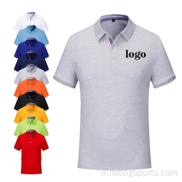 Toptan pamuk polyester erkek düz golf polo gömlek